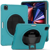 NIKCORP Robusna zaštitna maska za iPad Air 5/4 10,9" s rotirajućim stalkom 360° i držačem za olovku, tirkizna